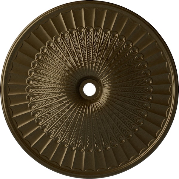 Ekena Millwork Galveston Ceiling Medallion (Fits Canopies up to 5 7/8"), 51"OD x 3 5/8"ID x 3 3/8"P, Brass CM51GLBRS - main